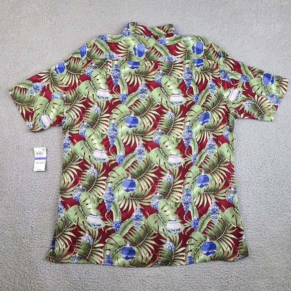 Tasso Elba Island Shirt Men's XL Multicolor Hawaiian Christmas Festive Rayon - Picture 2 of 14